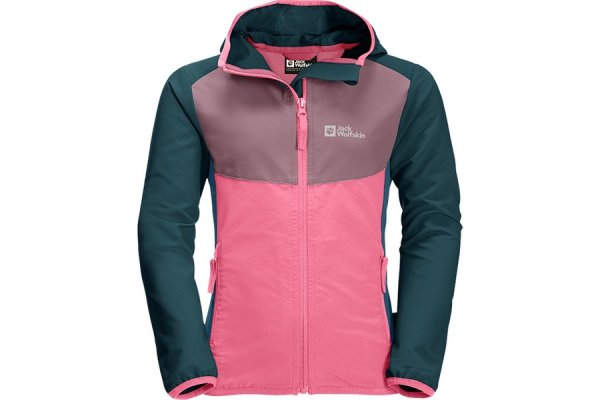 Jack Wolfskin Kids Turbulence Softshell Jacket (Pink Lemonad