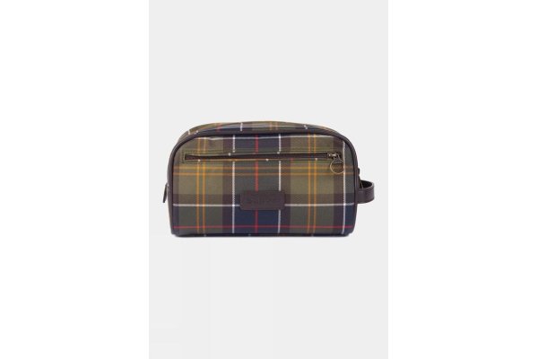 Barbour  Tartan Washbag - Olive