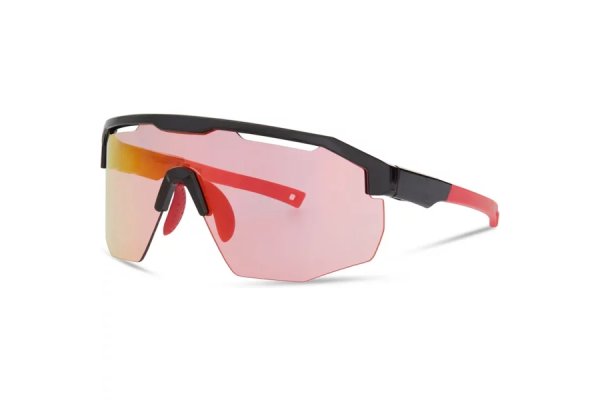 Madison Cipher Sunglasses Gloss Black/Pink Rose Mirror