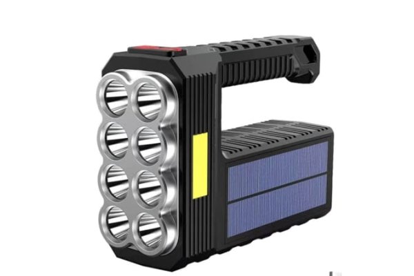 Mega Power 8 LED Solar Handheld Torch - Super Bright Recharg