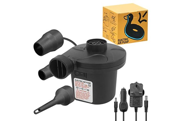 Jsdoin Electric Pump for Inflatables with 3 Nozzles, AC 240V