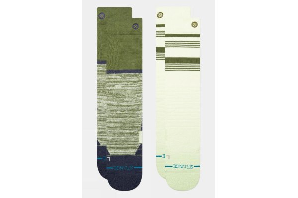 Stance  Backside Mid Poly Snow Socks (2 Pack) - Green