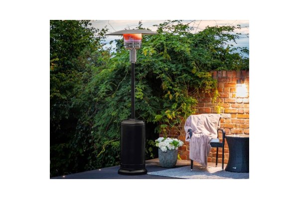 Stainless Steel Mushroom Patio Heater in Black with Silver D