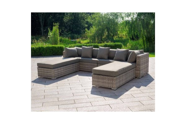 Cushion Set for Monaco Ottoman in Grey - Monaco - Rattan Dir