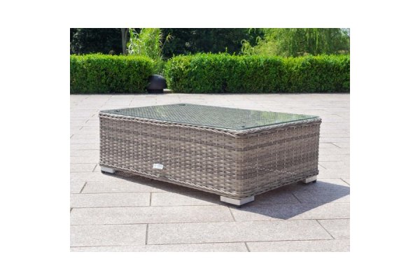 Rattan Garden Coffee Table in Grey - Lisbon - Rattan Direct