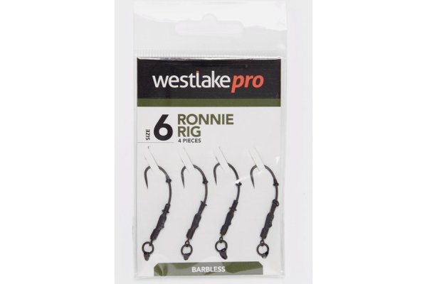 Barbless Ronnie Rig (Size 6) - Black, Black