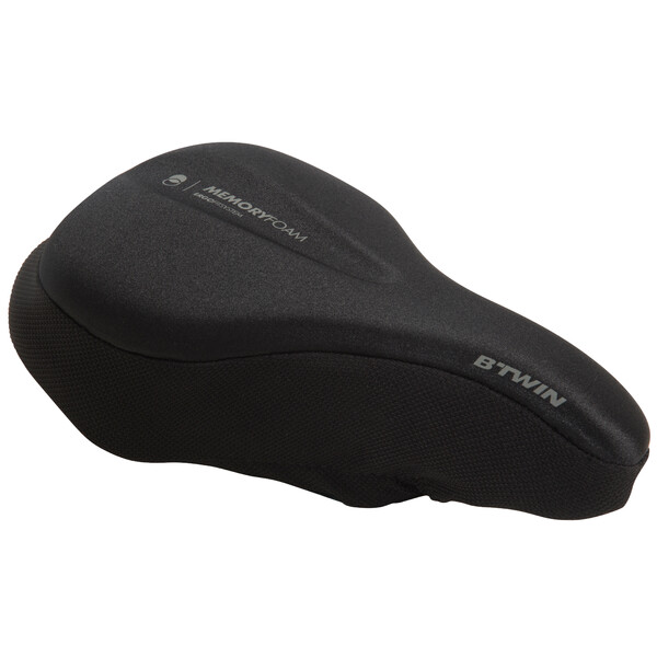 Decathlon Btwin 500 Saddle Cover Memory Foam Size L Black