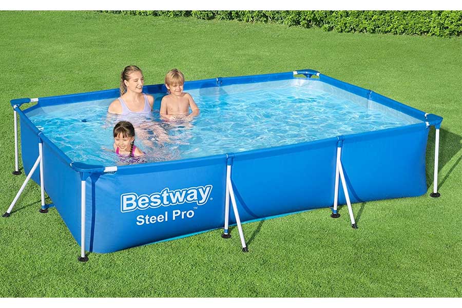 Bestway Rectangular Frame Swimming Pool with Filter Pump 13.1 ft